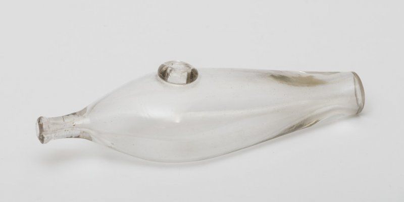 Fruteiro modernista em cristal e prata