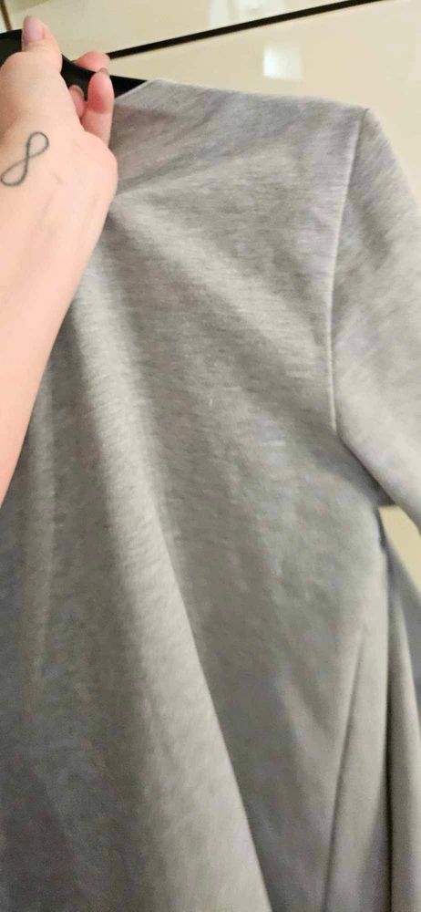 Szara narzutka dresowa z wiskozą cover up XL