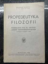 Propedeutyką Filozofii 1938