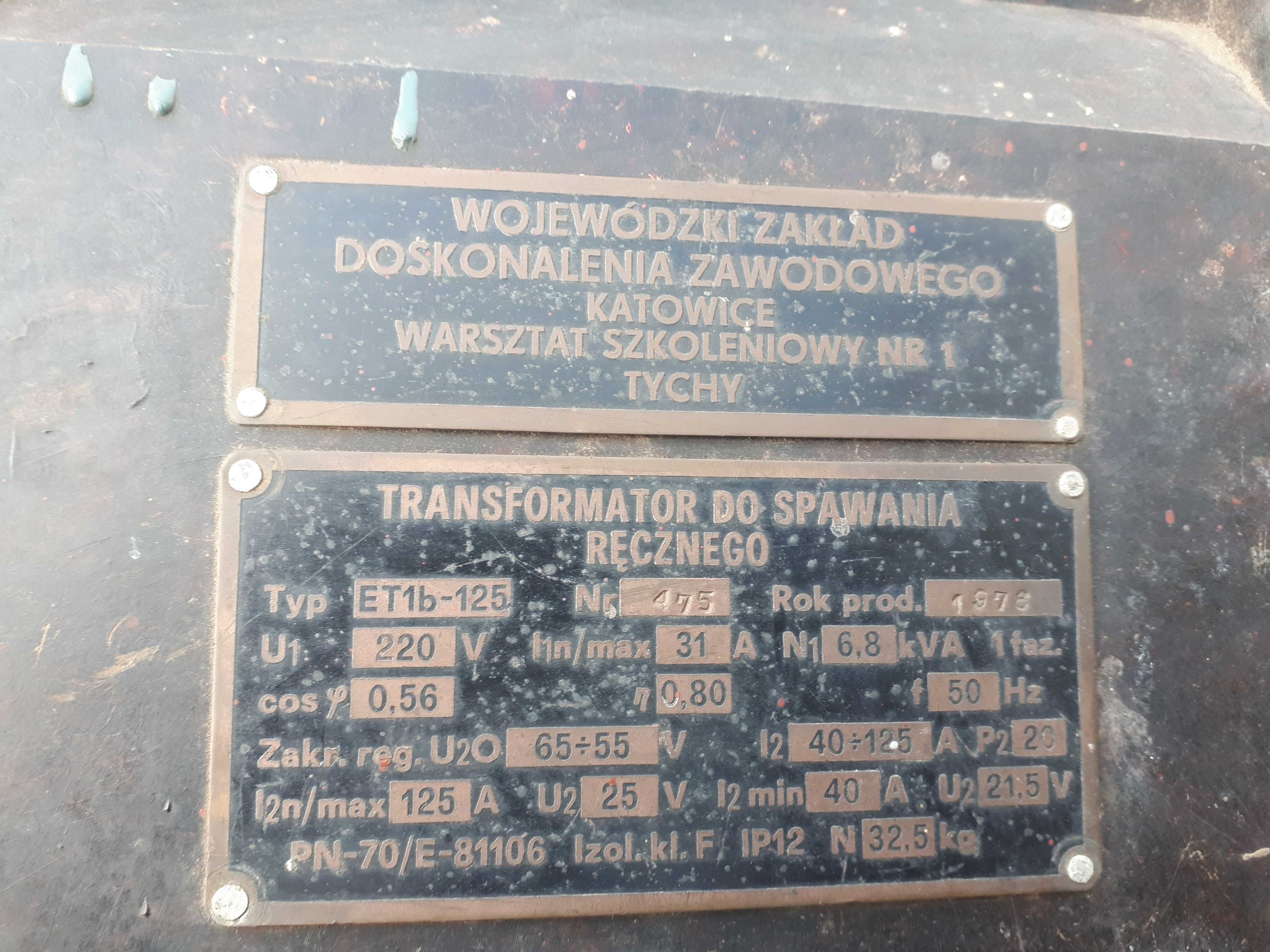 Transformator do spawania ręcznego ET1b-125 - PRL