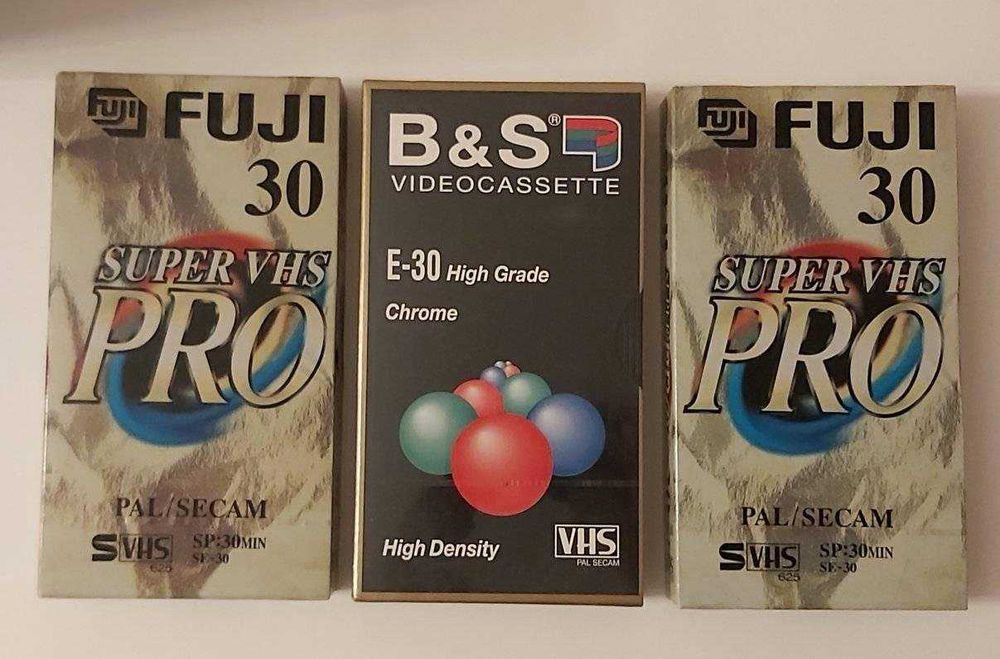 kasety VHS/S-VHS - Fuji, B&S