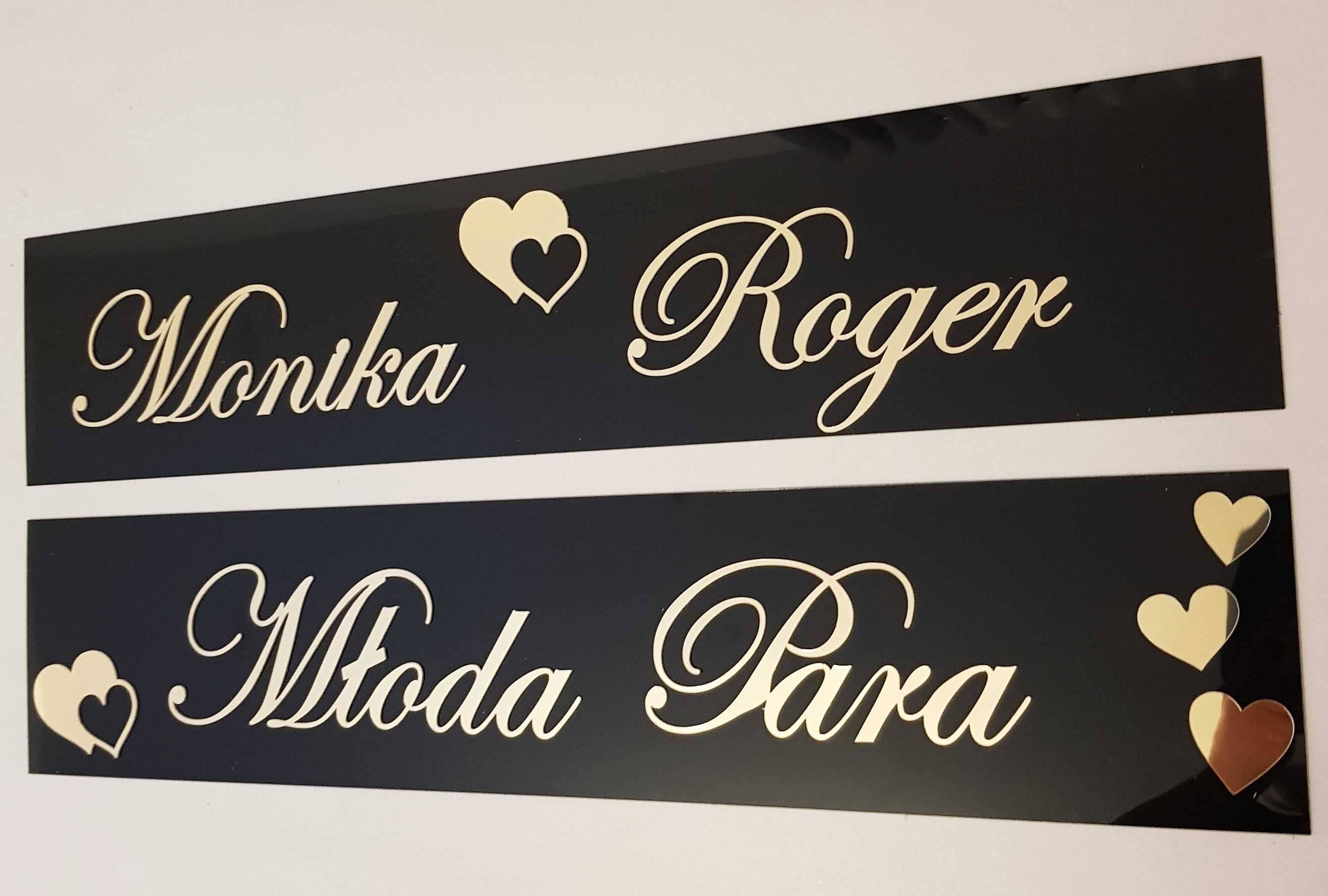 Tablica rejestracyjna ślubna, personalizowana