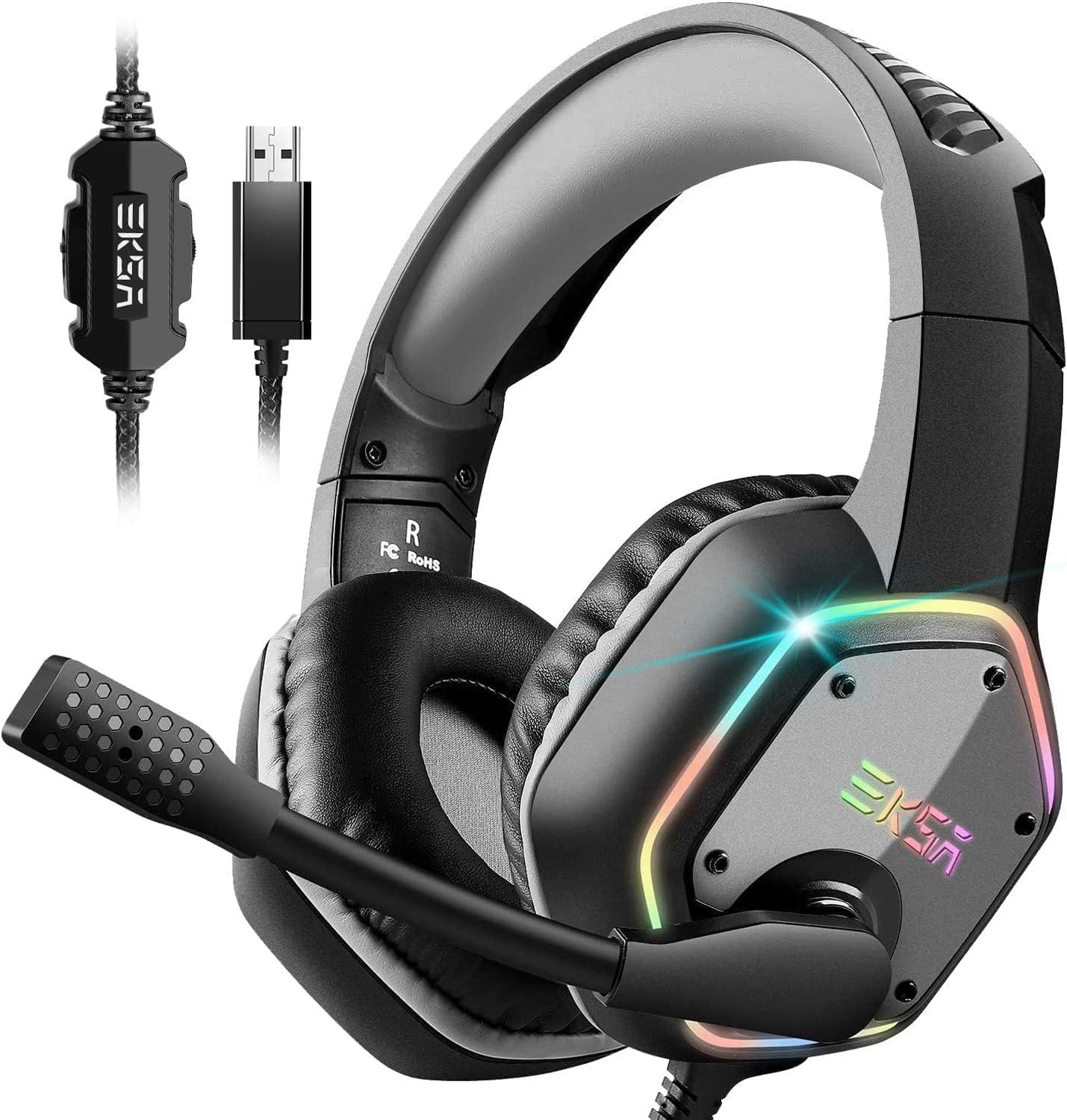 EKSA E1000 słuchawki nauszne gamingowe RGB PS4/PS5
