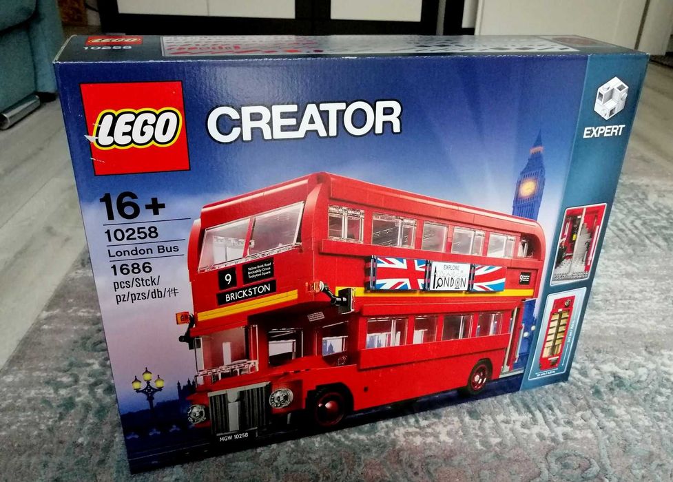 Klocki LEGO 10258 Creator Expert - Lond. autobus, nowe, plomby, B-stok