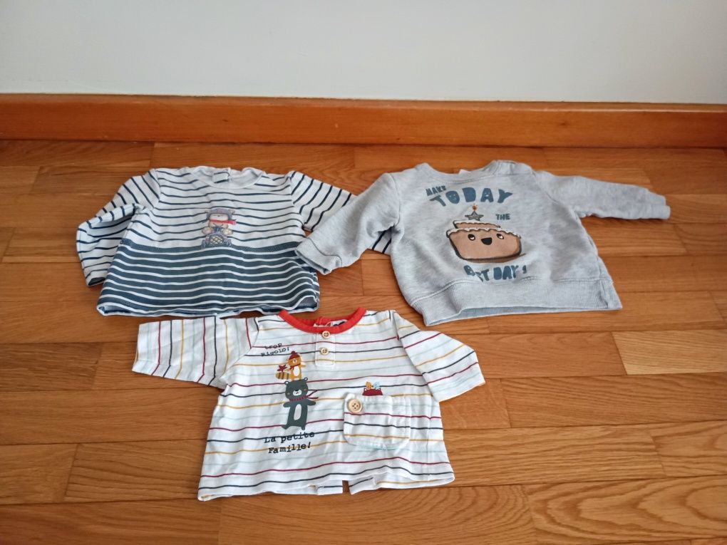 Lote de 35 peças de roupa dos 0 aos 6m