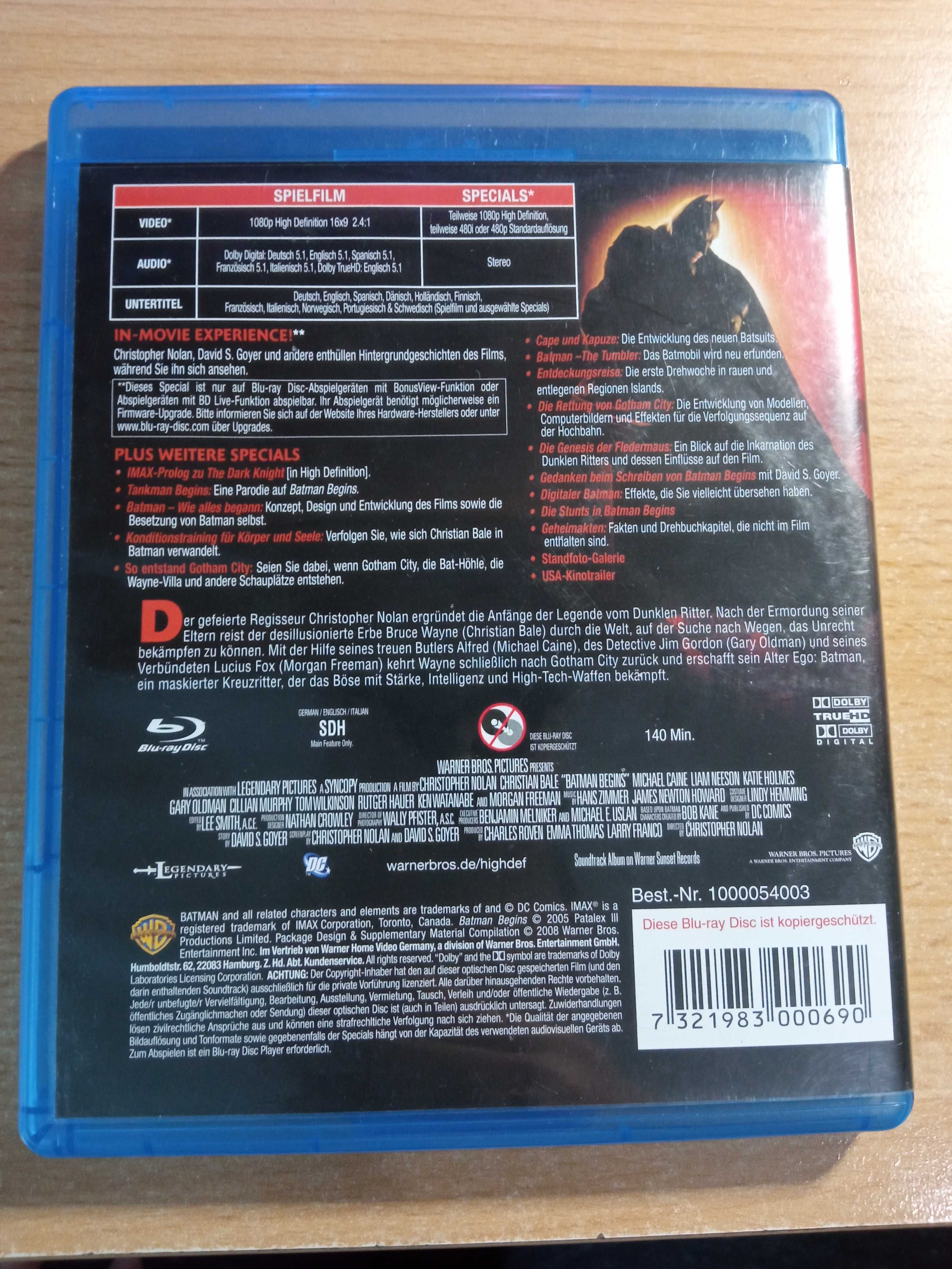 Лицензионный Blu-ray диск Бэтмен: Начало