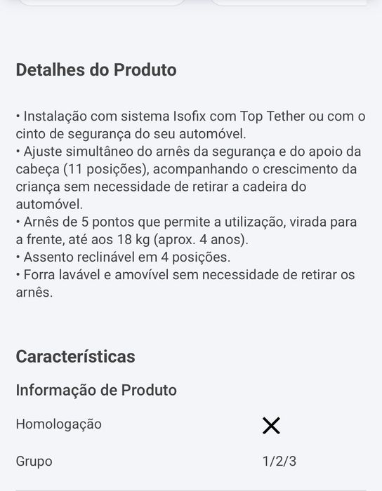 Cadeira de criança , com pouco uso
