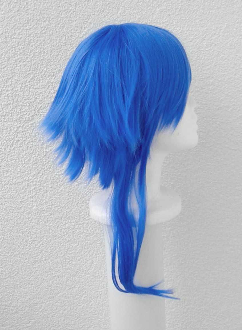 Promocja! Obniżka! Niebieska chabrowa peruka z grzywką cosplay wig