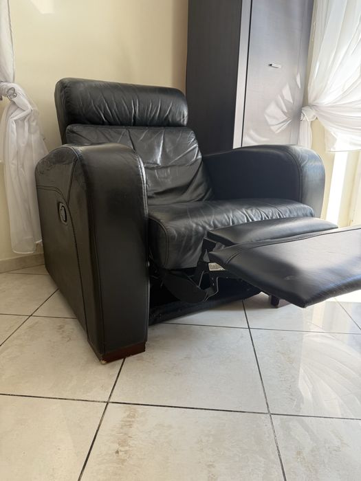 Skórzany fotel rozkładny