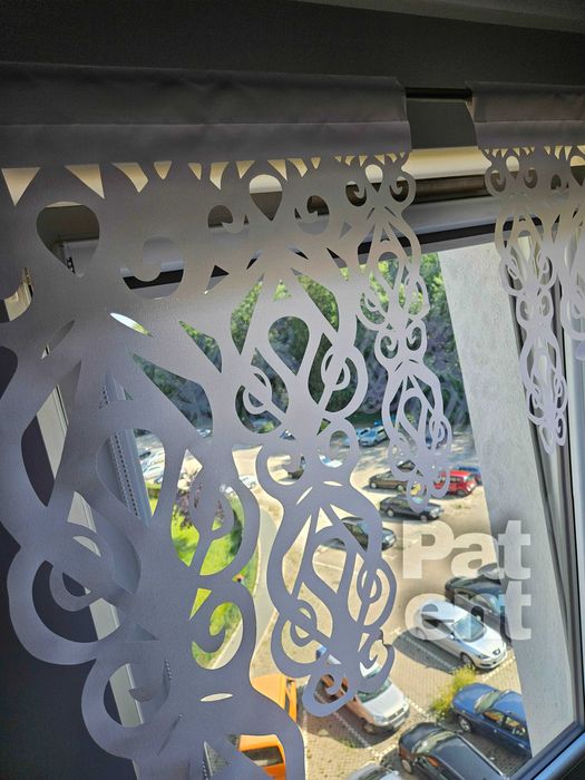 Firana panele ekranowe 60x100 cm żakardowe 2 sztuki na okno białe