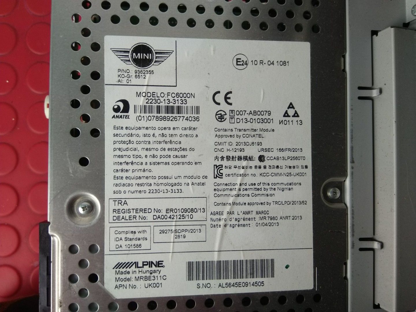 Radio [Mini One D 95cv (F56)]