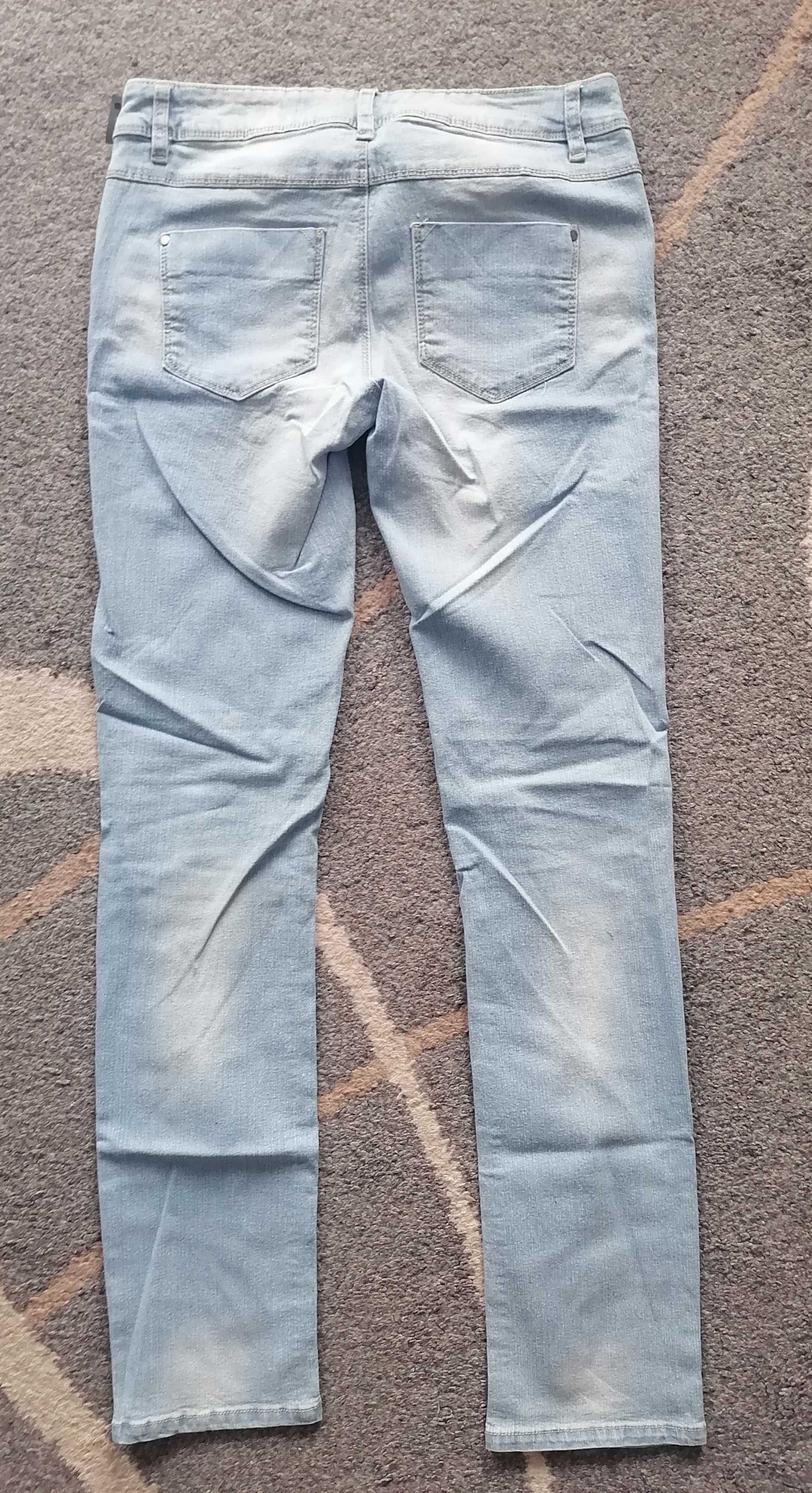 Nowe damskie spodnie jeansowe skinny leg roz. 38