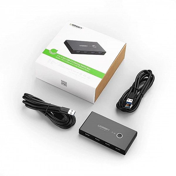 Ugreen switch box HUB przełącznik 4x USB 3.2 Gen 1 rozdzielacz USB na