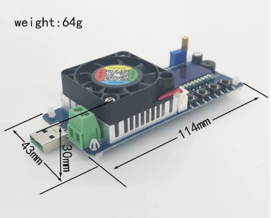 35W USB Tester capacidade Baterias - Carga Electronica