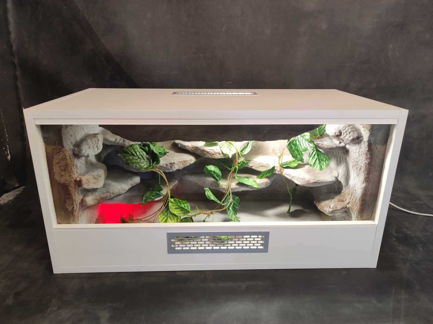 Terrarium 80x40x40cm Agama Gekon wąż zbożowy heterodon