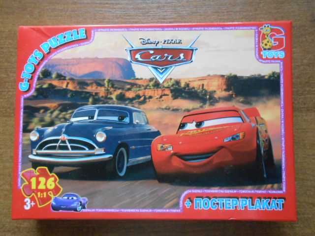 Пазлы G-Toys "Тачки" 126 элементов (некомплект)