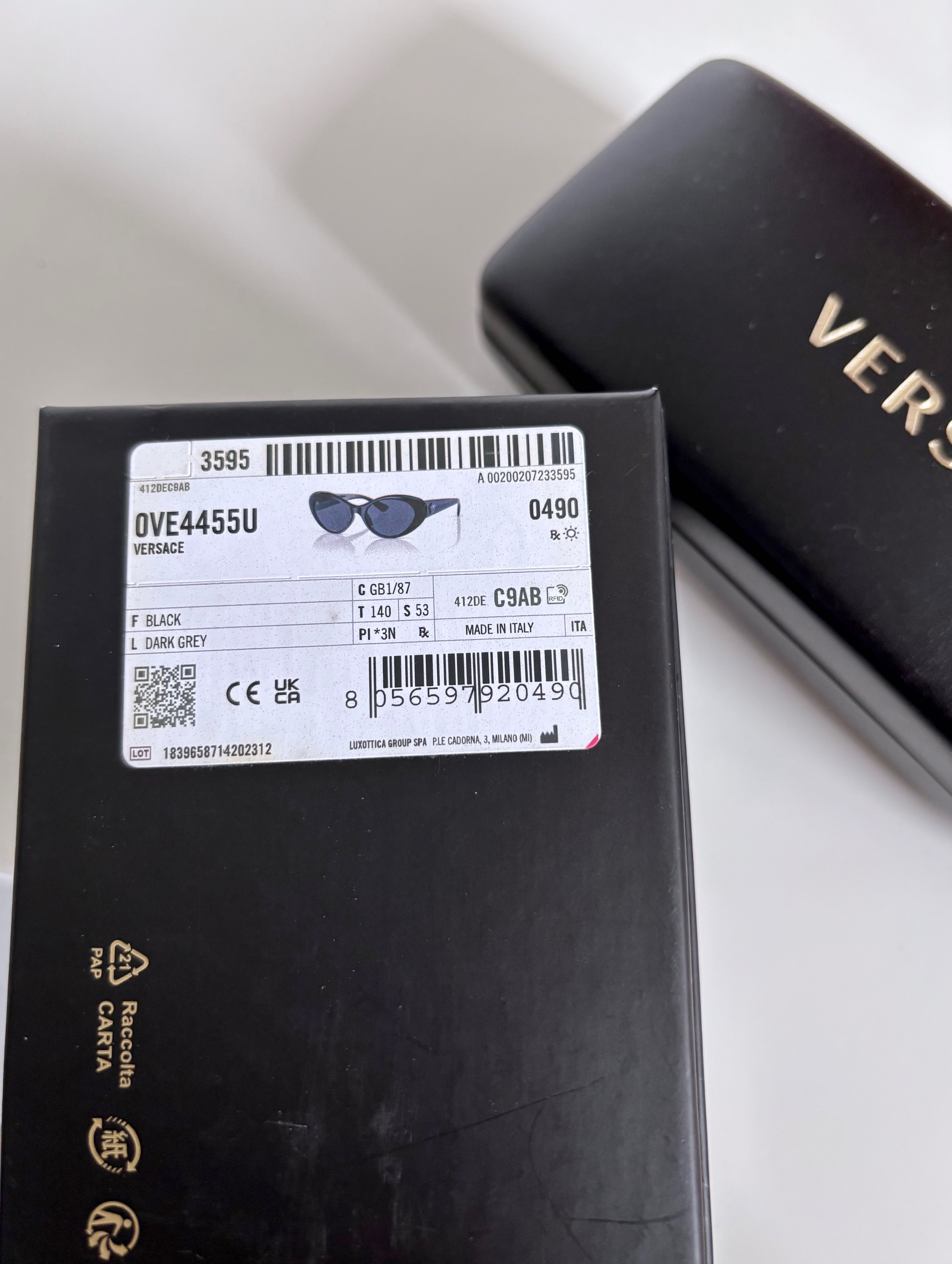 Окуляри versace black cat eye, оригінал