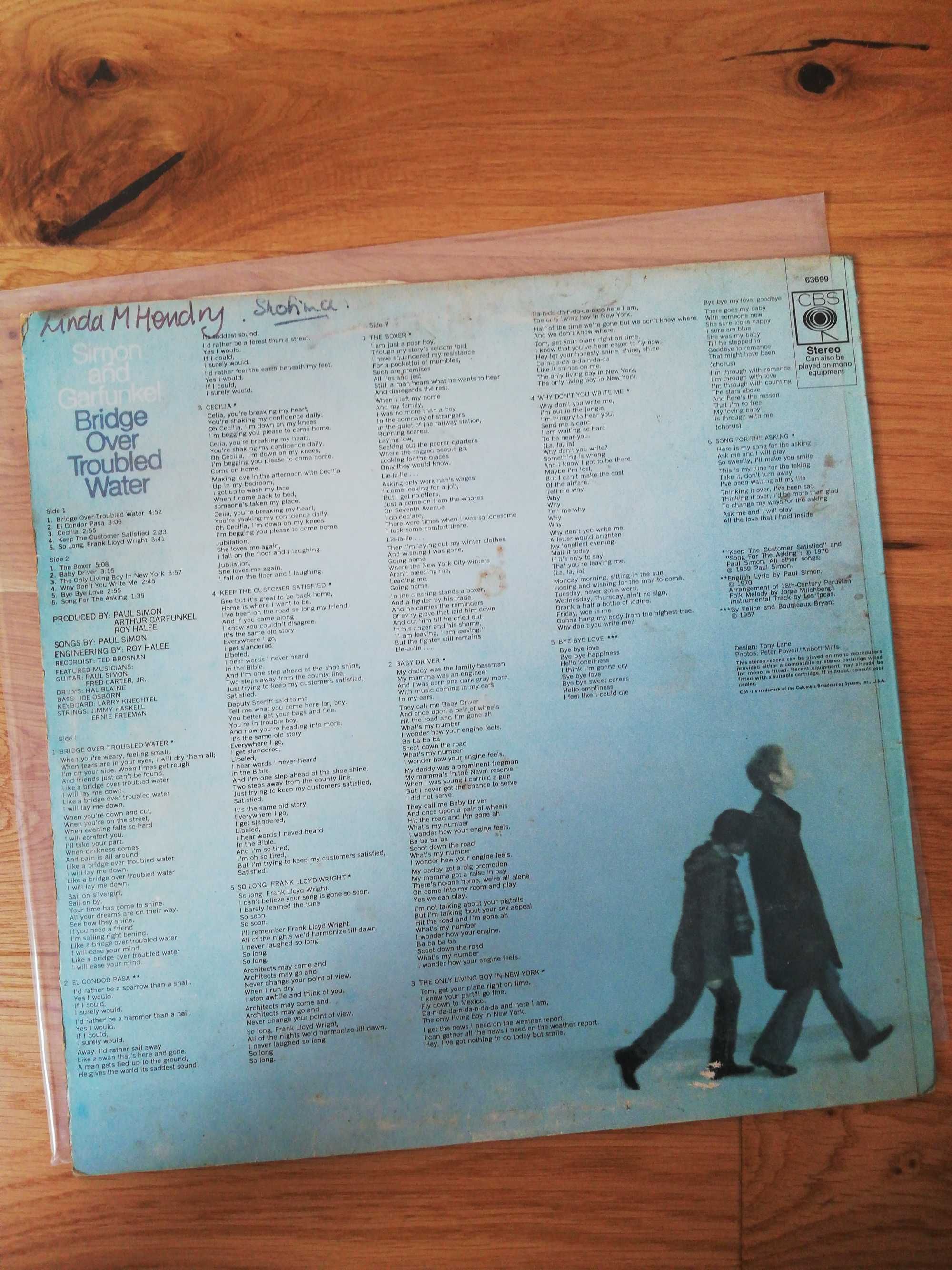 Simon and Garfunkel Bridge over troubled water LP