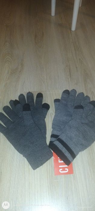 Dwie pary grubych zimowych rękawiczek męskich - rozmiar L