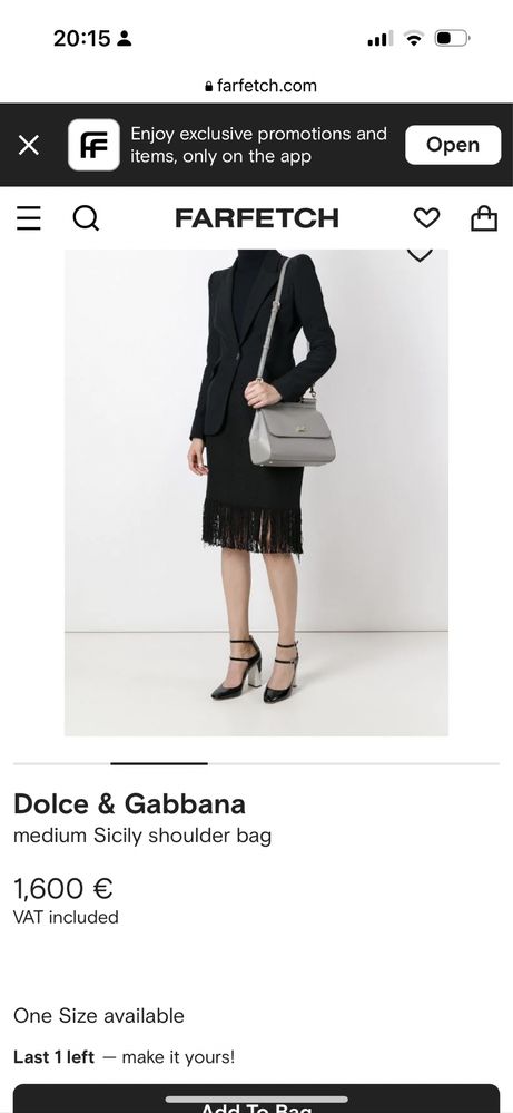Bolsa Dolce Gabbana medium sicily autêntica