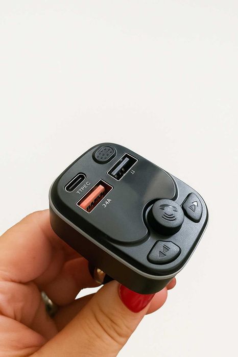 Ładowarka samochodowa Bluetooth 5.0 zestaw głośnomówiący głośnik USB-C