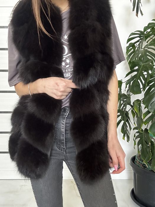 Жилетка натуральная из песца