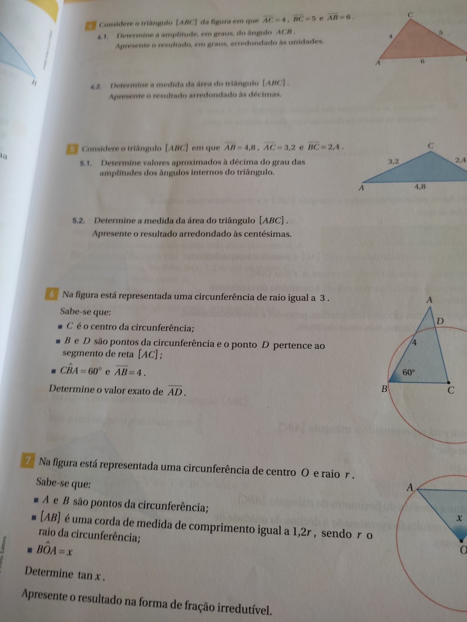 Livros de fichas de Matemática A do 10° 11° anos