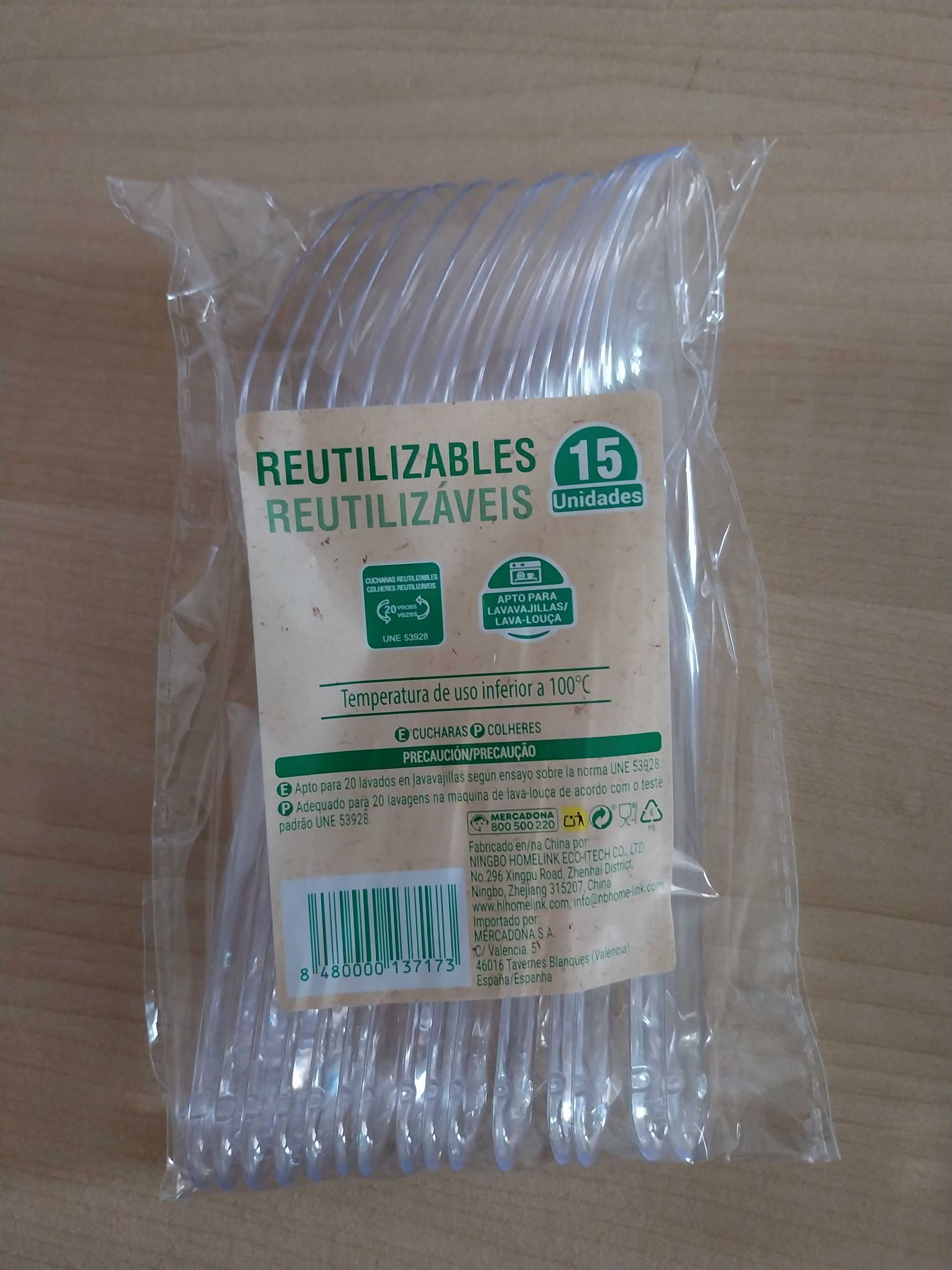 Colheres de Plastico reutilizáveis Mercadona (Novas)