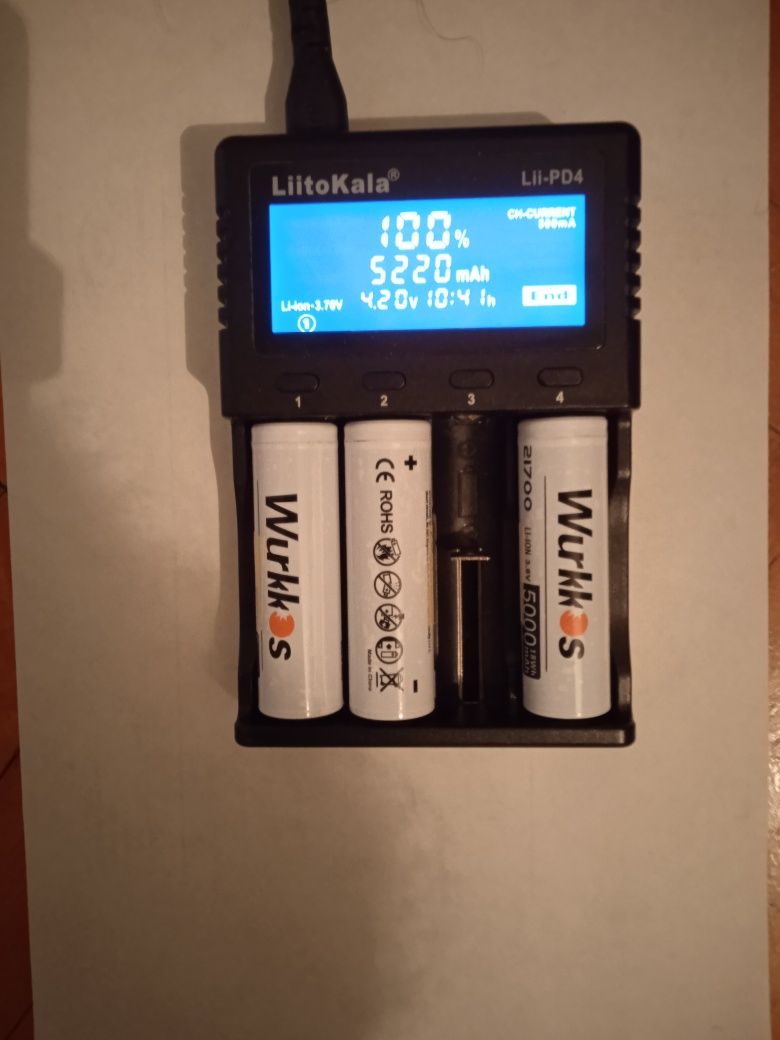 Нові аккумулятори 21700 Wurkkos 5000mAh