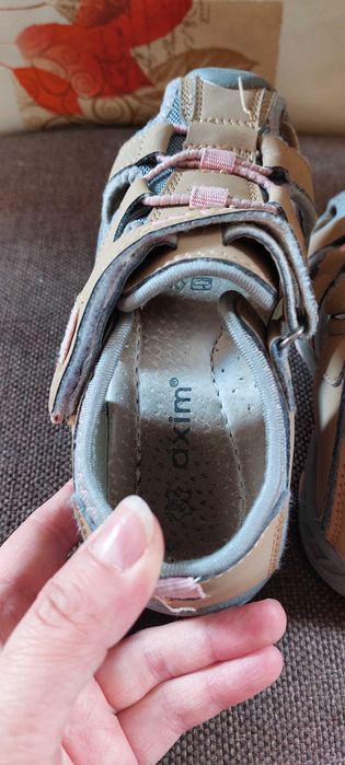 Sandały buty 29 sportowe wkł. SKÓRA rzep miękkie AXIM 1116