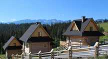 Domki góralskie widok tatry okolica Zakopane Domek drewniany z bali