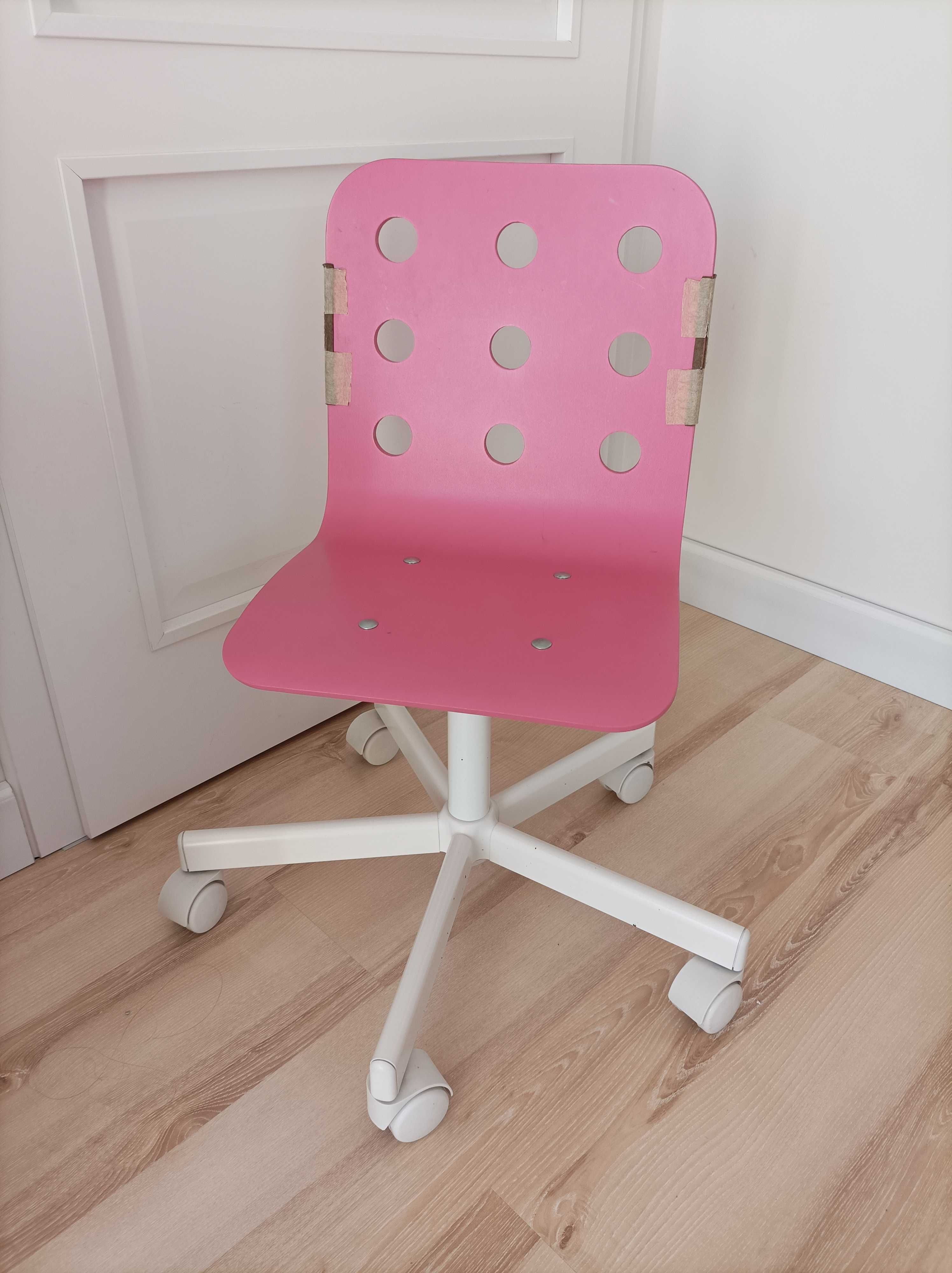 IKEA - PÅHL Biurko, biały/rużowy 96x58 +krzesełko biurowe różowe IKEA