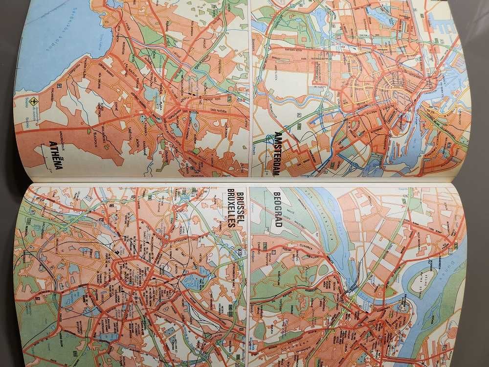 Komplet: Polska Atlas samochodowy Autoatlas Europa Cart. Budapest