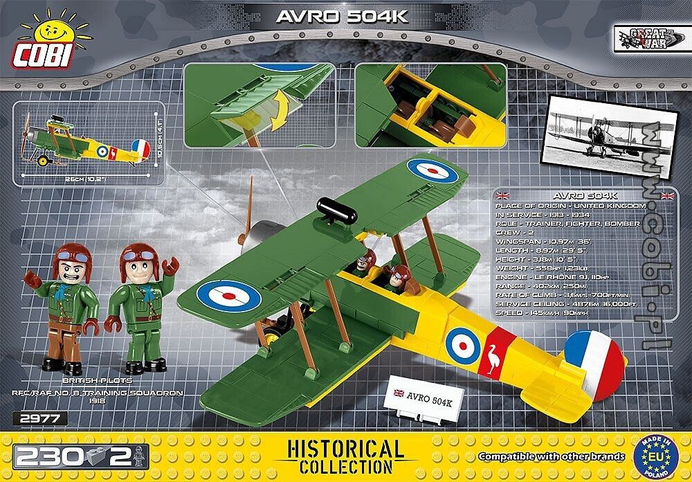 Cobi AVRO 504K - Great War Historical Collection .