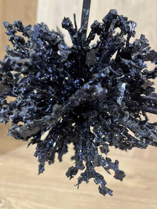 dekoracje zimowa świąteczna granatowa gwiazda kula granatowa