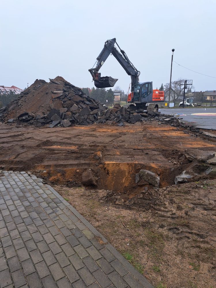 Wykopy wyburzenia kruszenie transport niwelacje