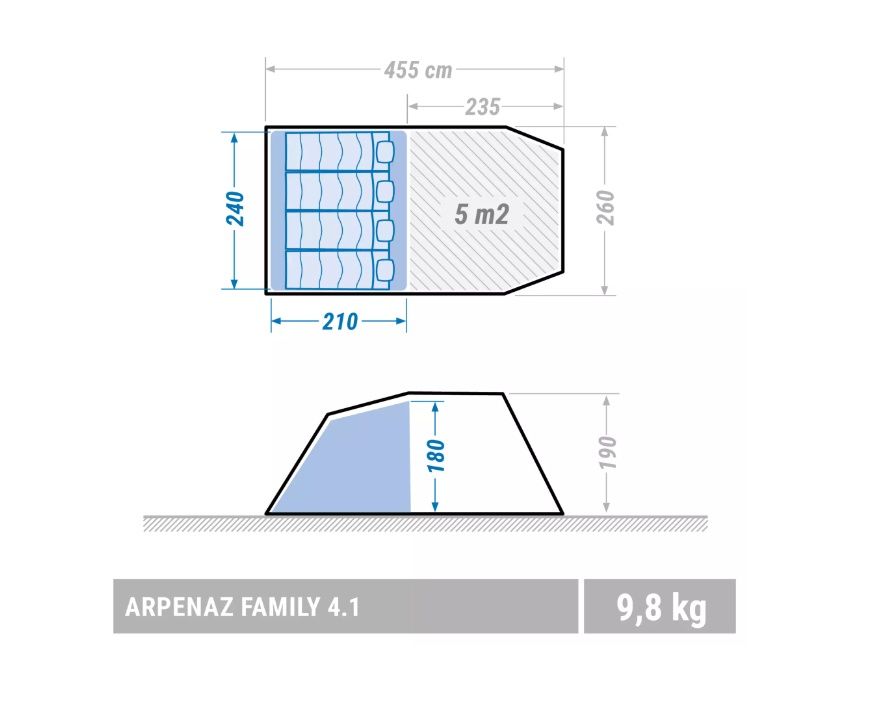 Namiot Decathlon Arpenaz family 4.1