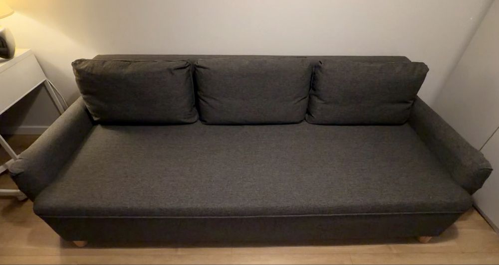 IKEA GRIMHULT Rozkładana sofa 3-osobowa szary uzywana 6 razy