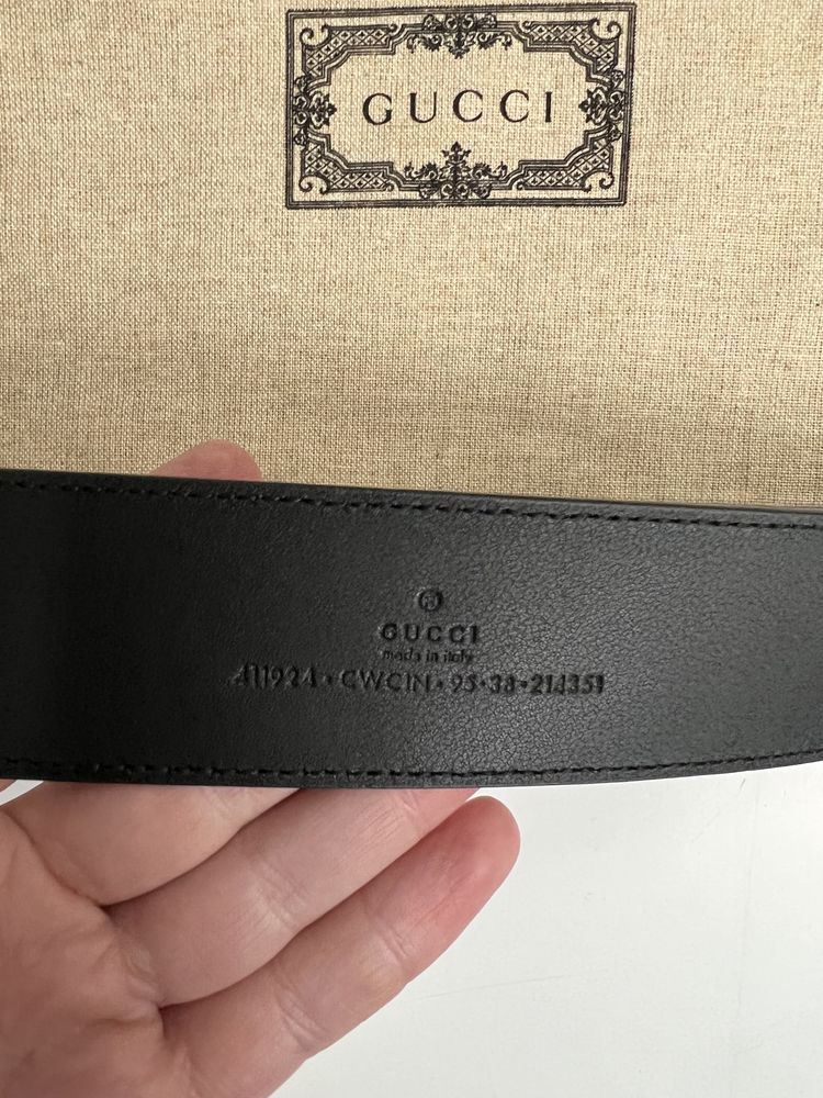 Мужской ремень пояс Гуччи GG GUCCI 411924 оригинал