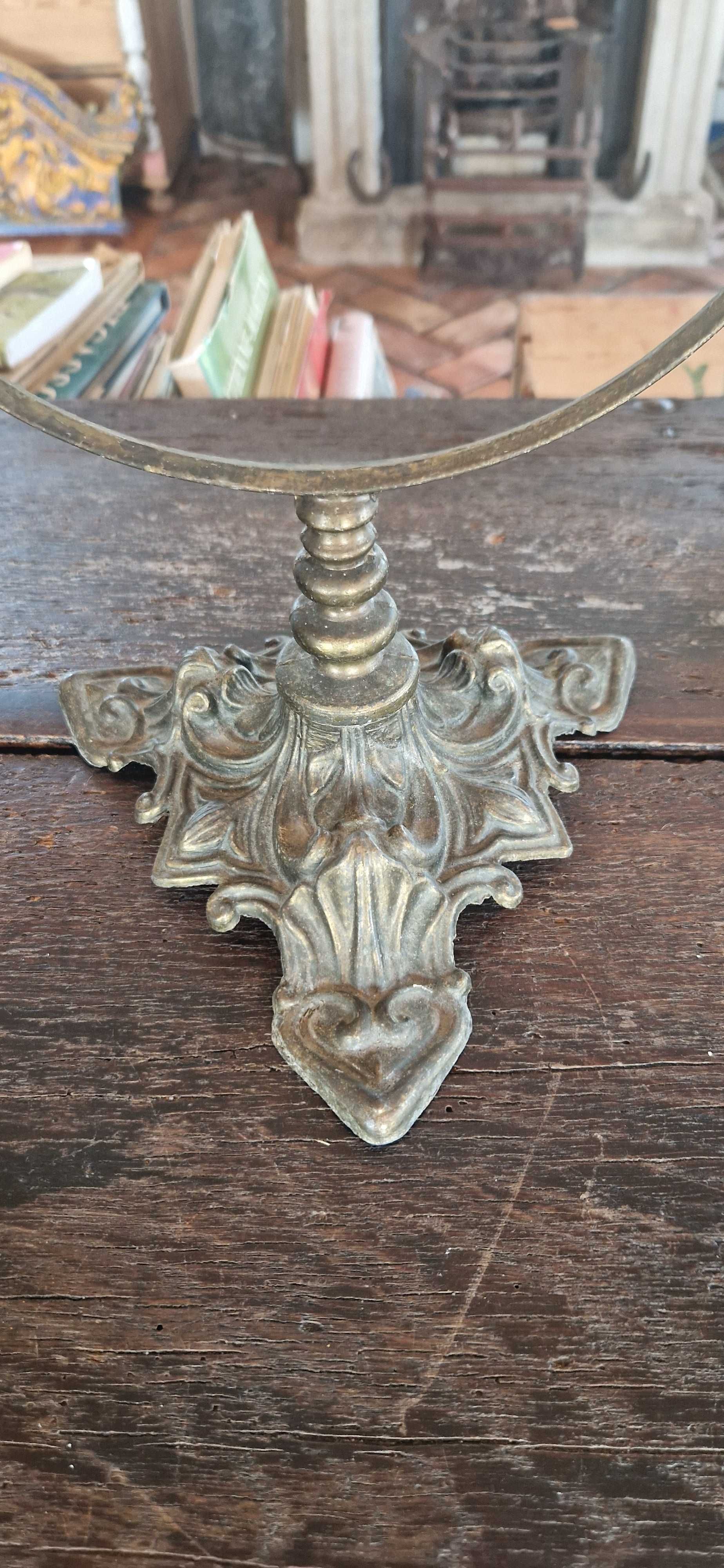 Stary stojak lustro ornament art nouveau secesja dekor glamour antyk
