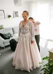 Suknia Ślubna Plus Size pudrowy róż