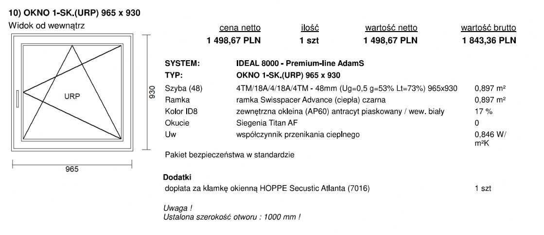 Okno 3 szybowe z roletą jak nowe z demontażu