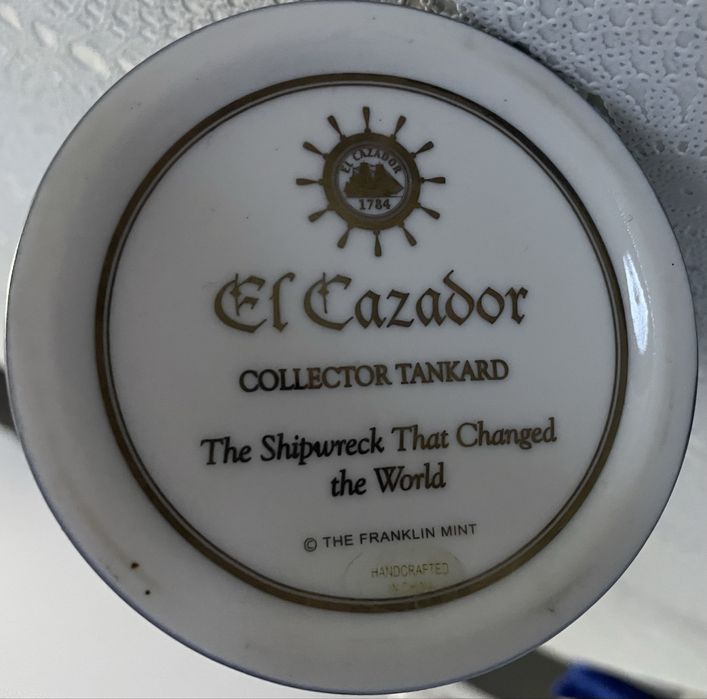 Kufel Franklin Mint El Cazador ze szczątkami statku