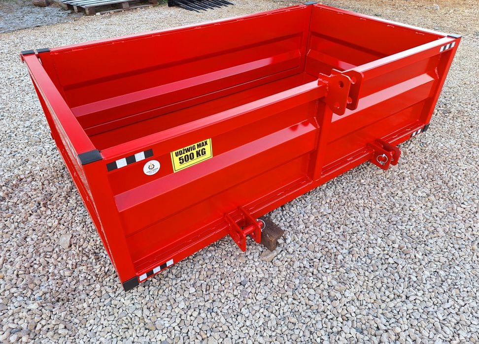 Skrzynia transportowa do ciągnika minitraktorka przyczepka zawieszana