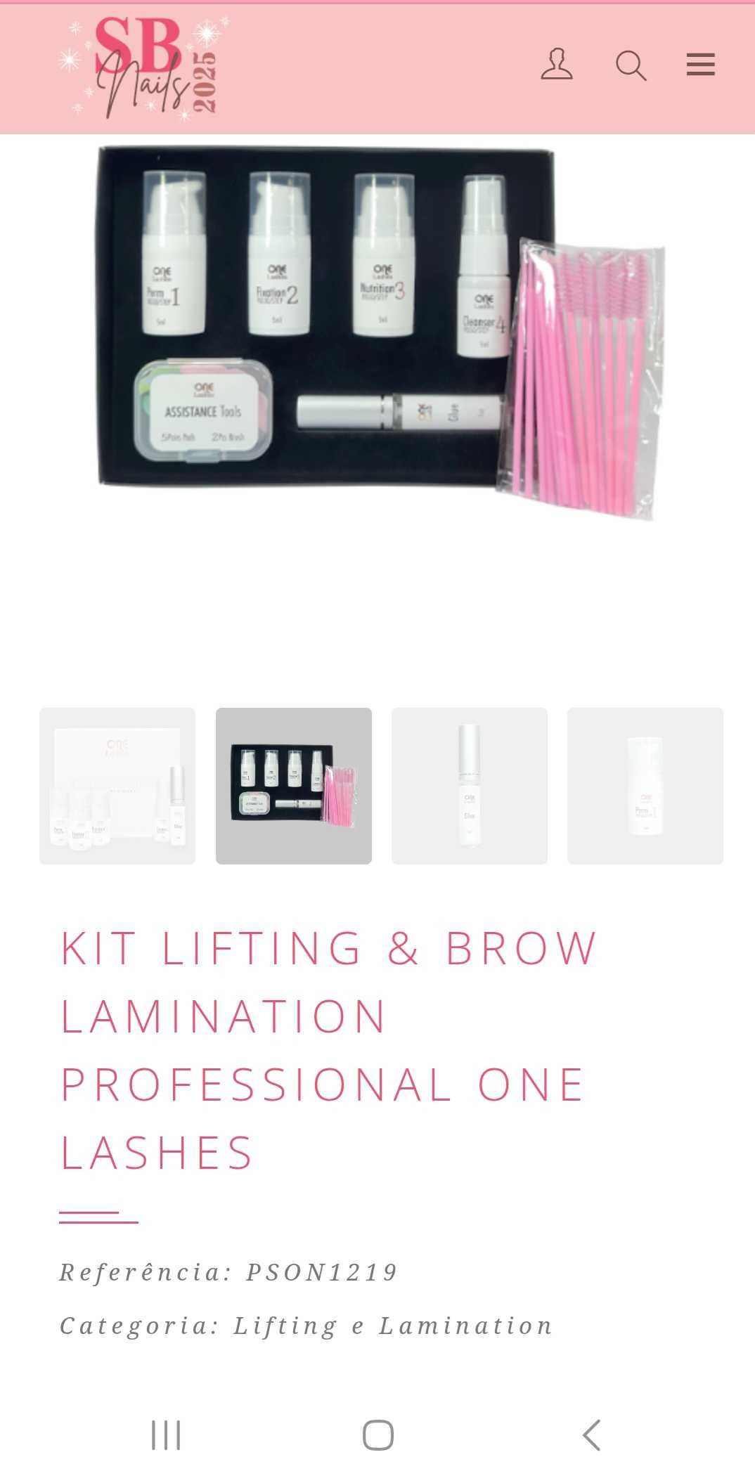 Kit lifting de pestanas novo marca One