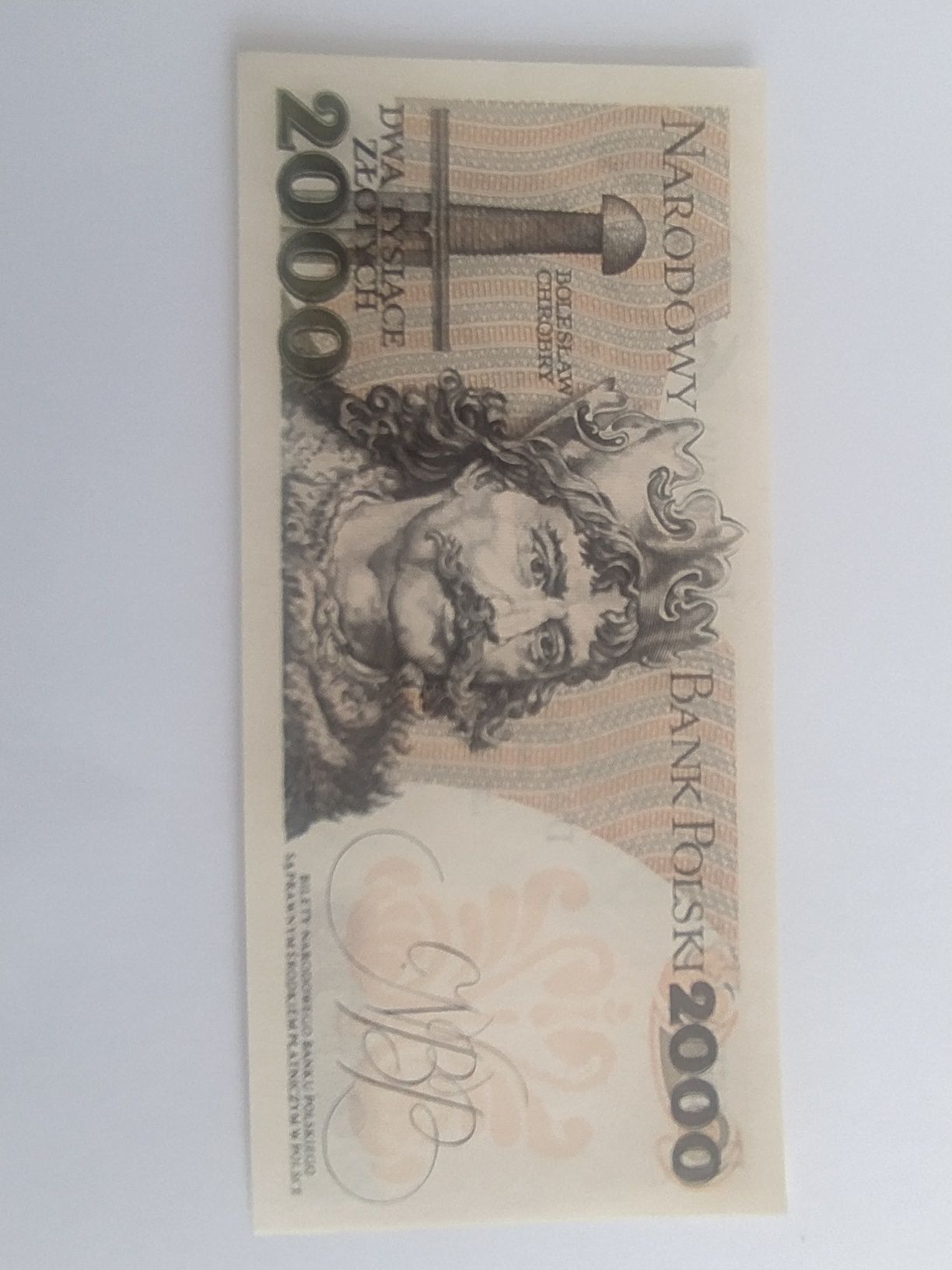 Banknot 2000 złotych 1982 ser.CA stan UNC