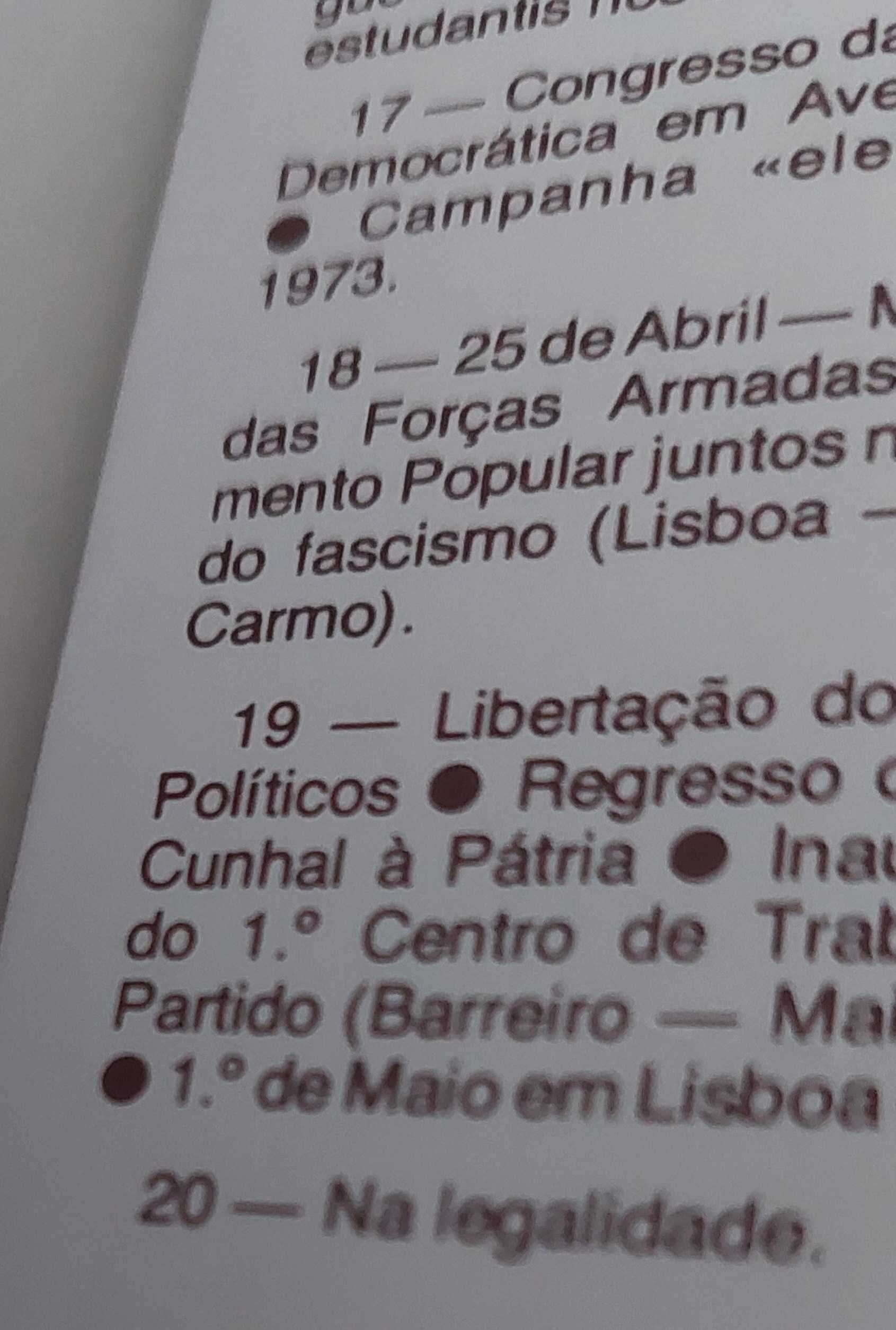 Partido comunista vinte folhas 25 Abril