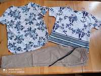 Letnie bluzki i spodnie 3/4 r.34-36