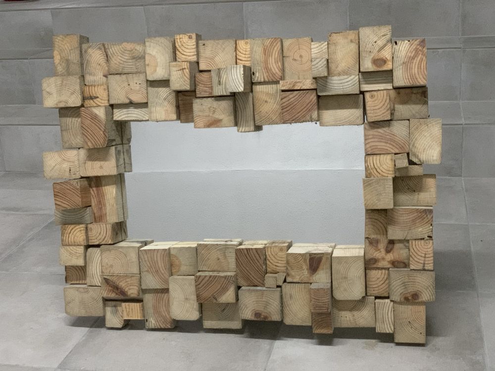 Espelho madeira rústica