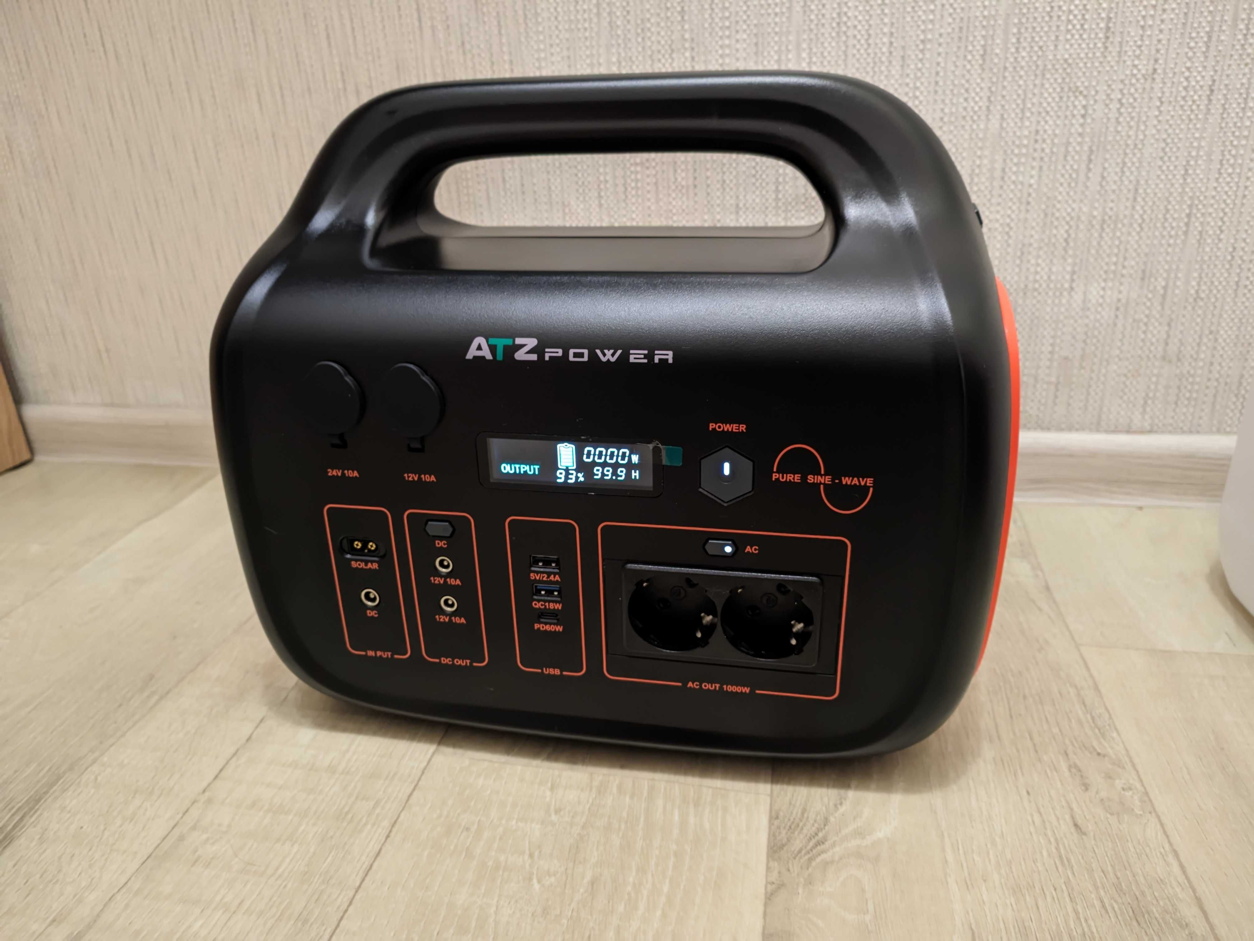 Портативна зарядна станцію ATZ Power 1000 1075Wh 1800W пікова LiFePO4
